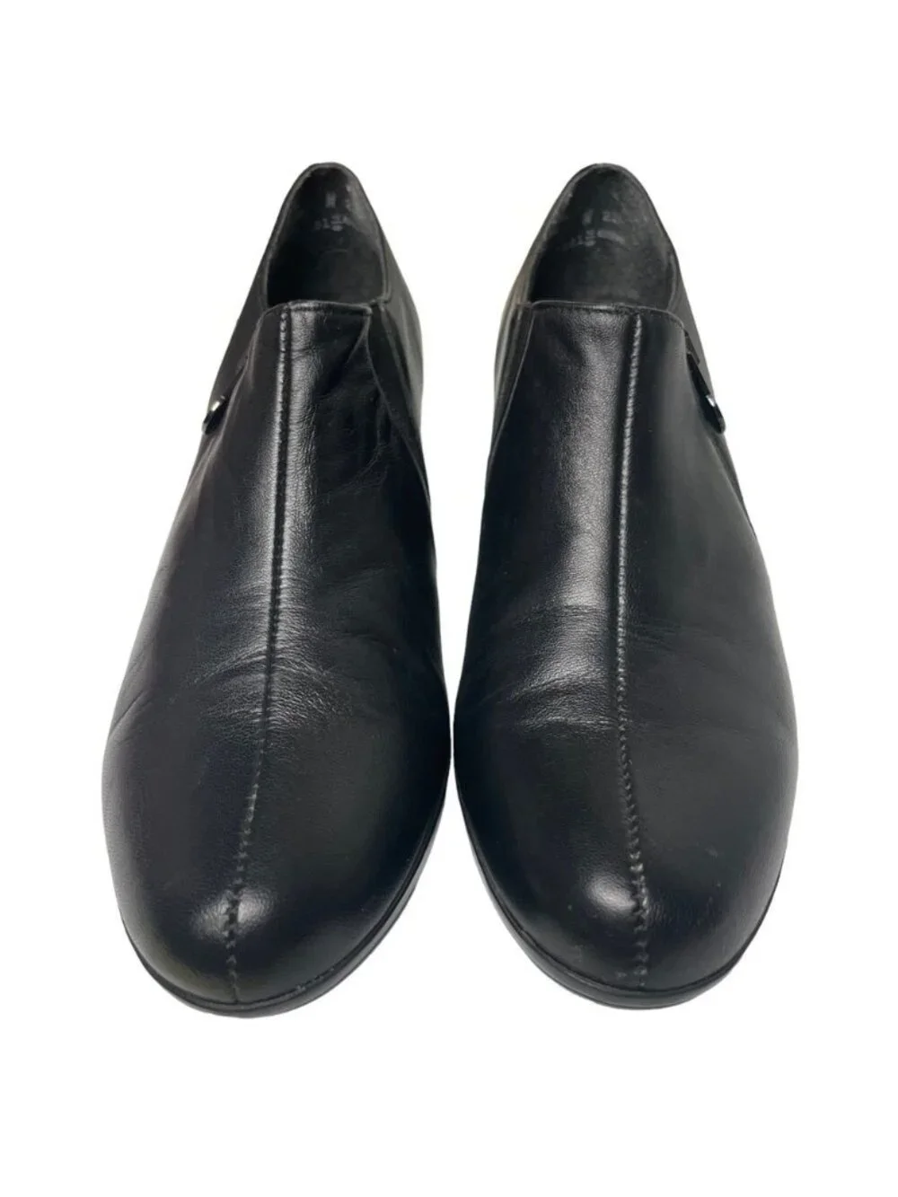 Munro American Taylor Black Leather Ankle Booties Side Zip Women's Size 6N (AA)